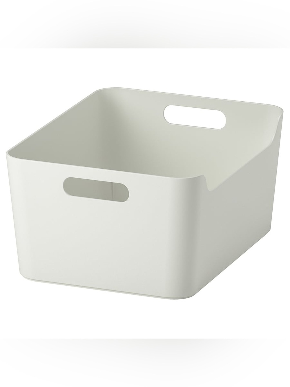 IKEA White Plastic Storage Bin with Handles